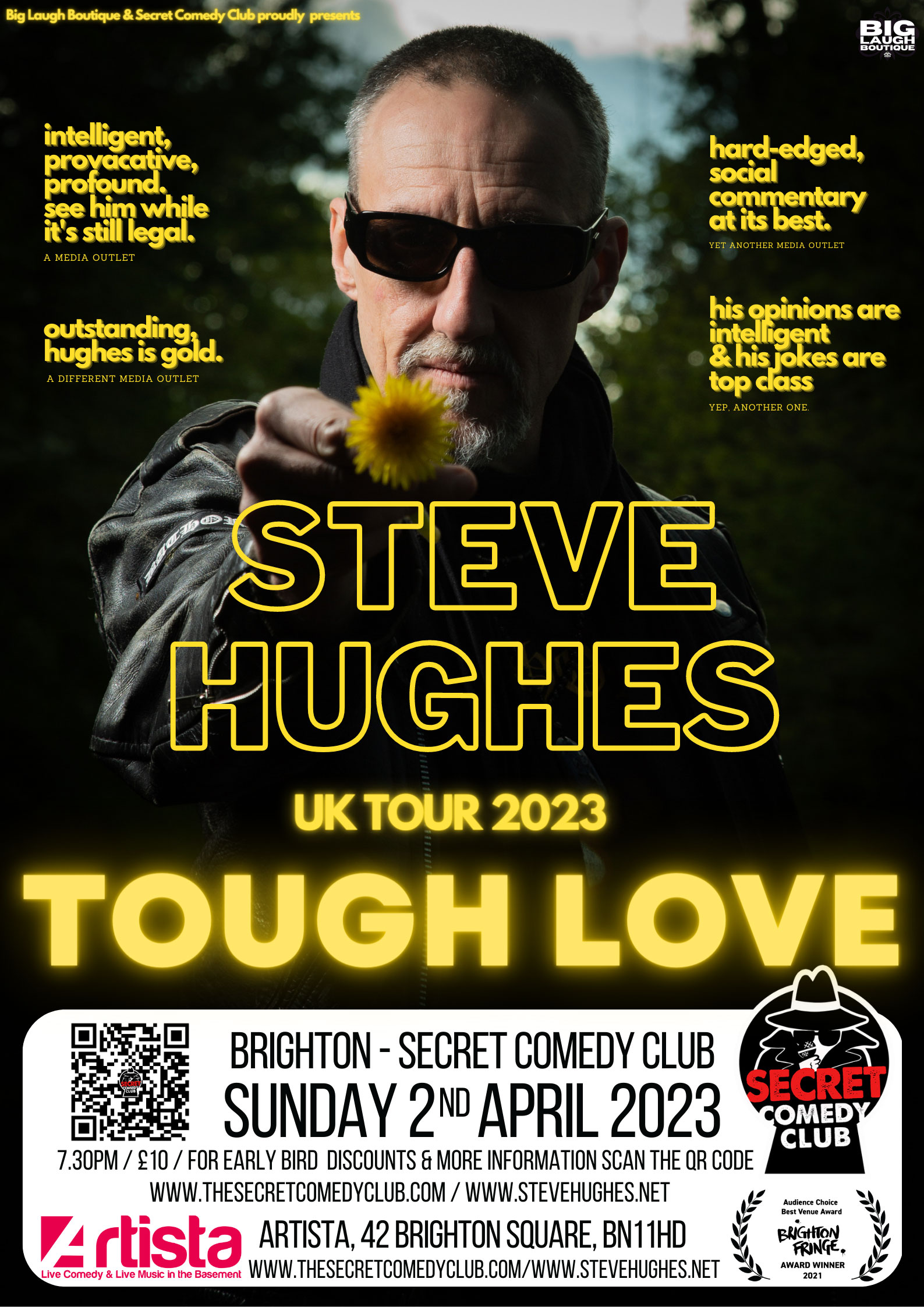 Steve Hughes - Tough Love - Poster